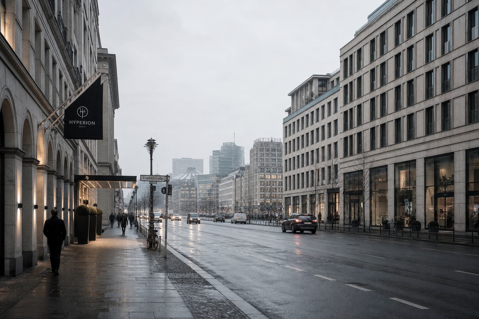 Berliner Straßenansicht nahe dem Amber Rivers Studio